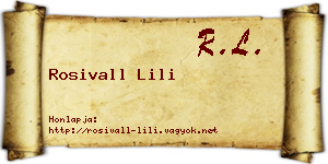 Rosivall Lili névjegykártya